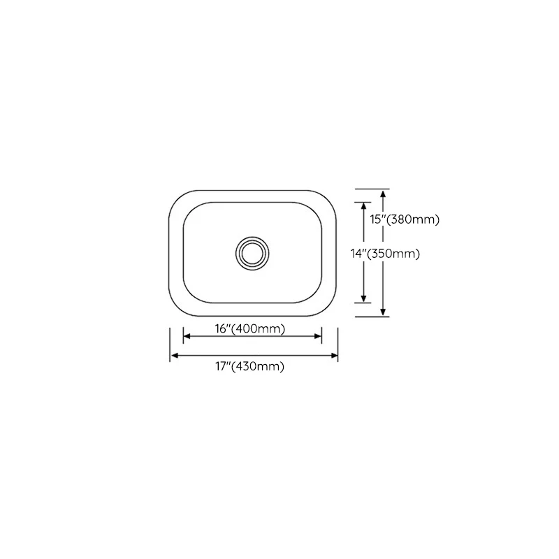 Modern Style Kitchen Sink Stainless Staalsoort Kitchen Sink Oval Shape 13l
