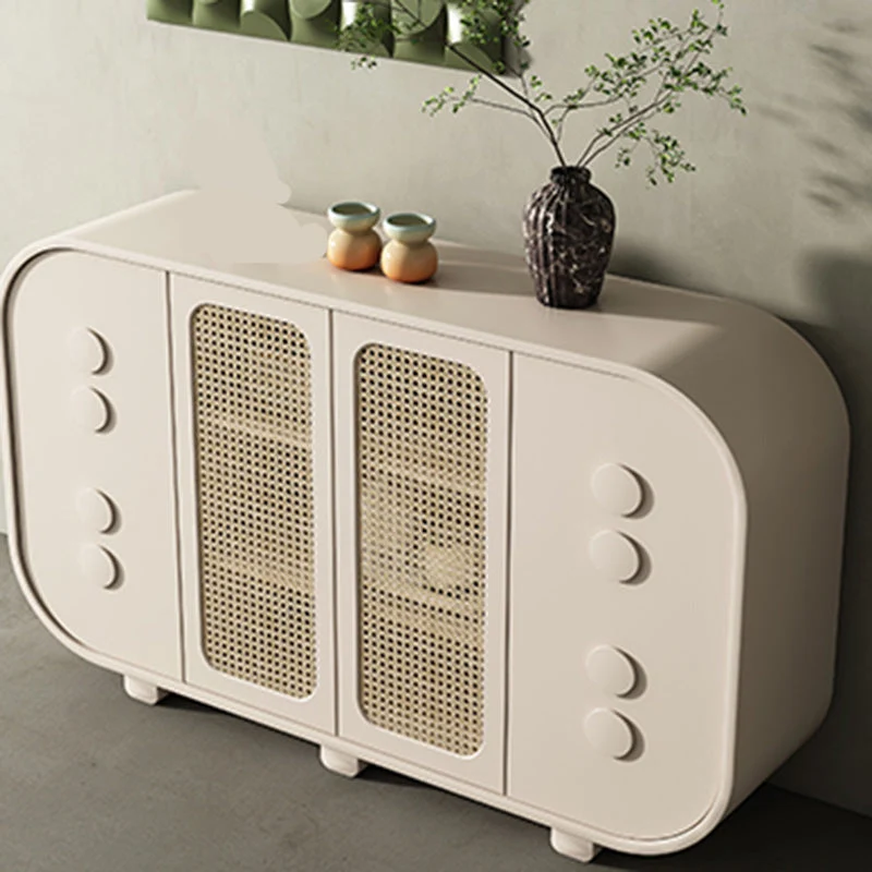 Modern Style Sideboard Cabinet Massief hout Storage Sideboard Drawers and Door 47l