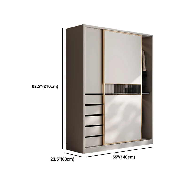 Modern Style Wardrobe Houten Wardrobe Closet Sliding Door 47l