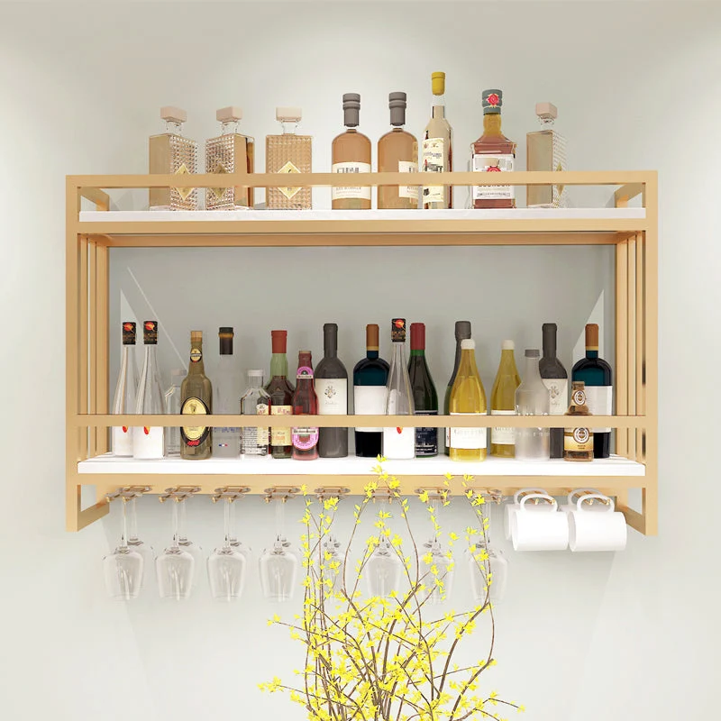 Modern Wall Mounted Wine Racks Metal Wine Jail Glaswerk Holder & Storage Shelf 23