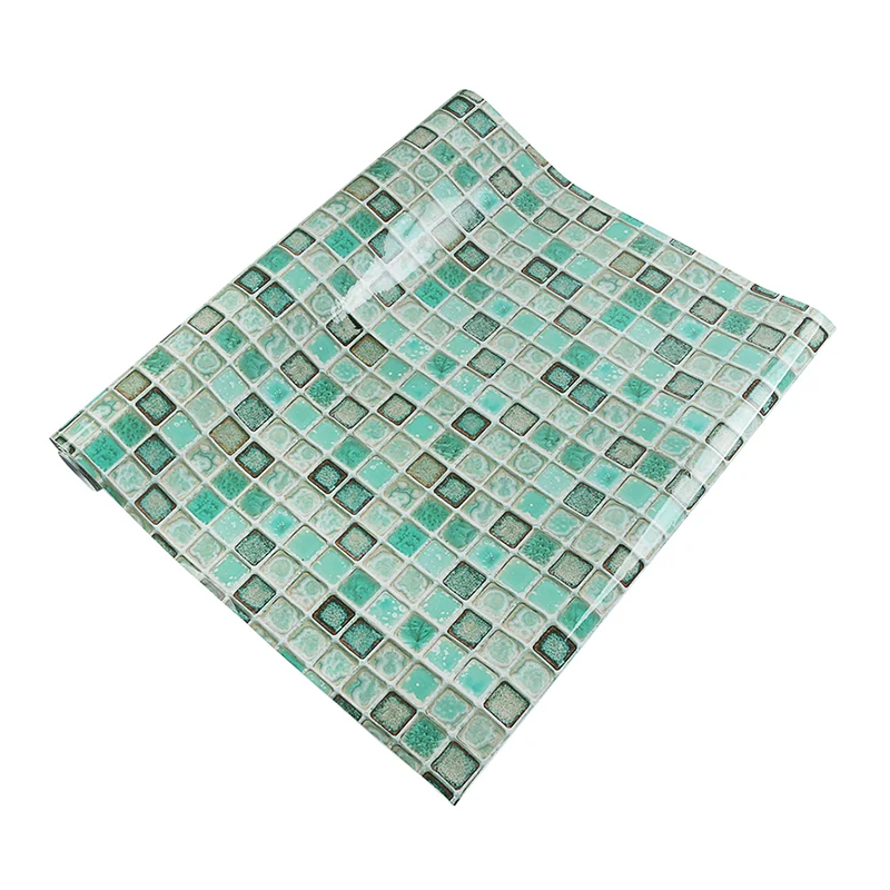 Mosgroen Mosaic Tile Wallpaper Panels Stick On Bohemian Kitchen Backsplash Wall Art Green