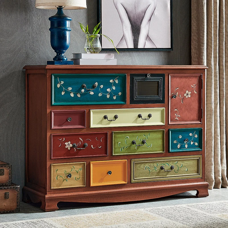 Nautical Bedroom Houtsoort Storage Chest Horizontal Chest 10 Drawers Blue