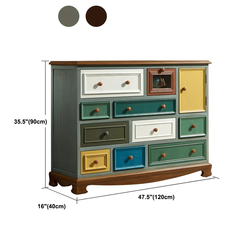 Nautical Bedroom Storage Chest Vertical Van hout Chest Drawers 34l