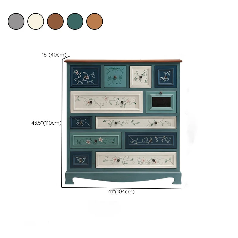 Nautical Vertical Chest Bedroom Eenkleurig Wood Storage Chest Drawers 34l