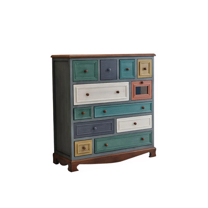 Nautical Vertical Chest Bedroom Eenkleurig Wood Storage Chest Drawers 34l