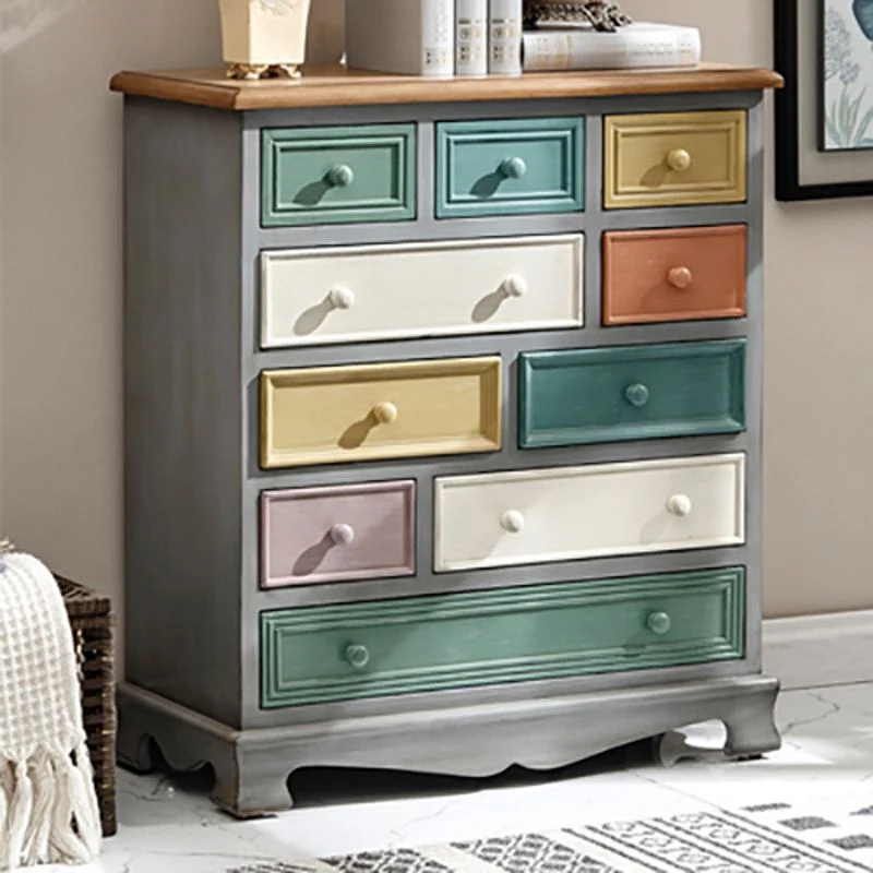 Nautical Vertical Chest Bedroom Eenkleurig Wood Storage Chest Drawers 34l