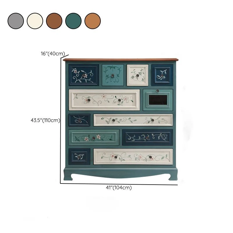 Nautical Vertical Chest Bedroom Eenkleurig Wood Storage Chest Drawers 34l