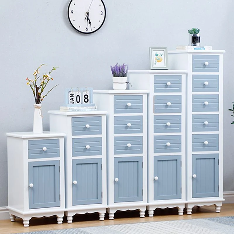 Nautical Vertical Massief Wood Storage Chest Bedroom Chest Drawers Distressed