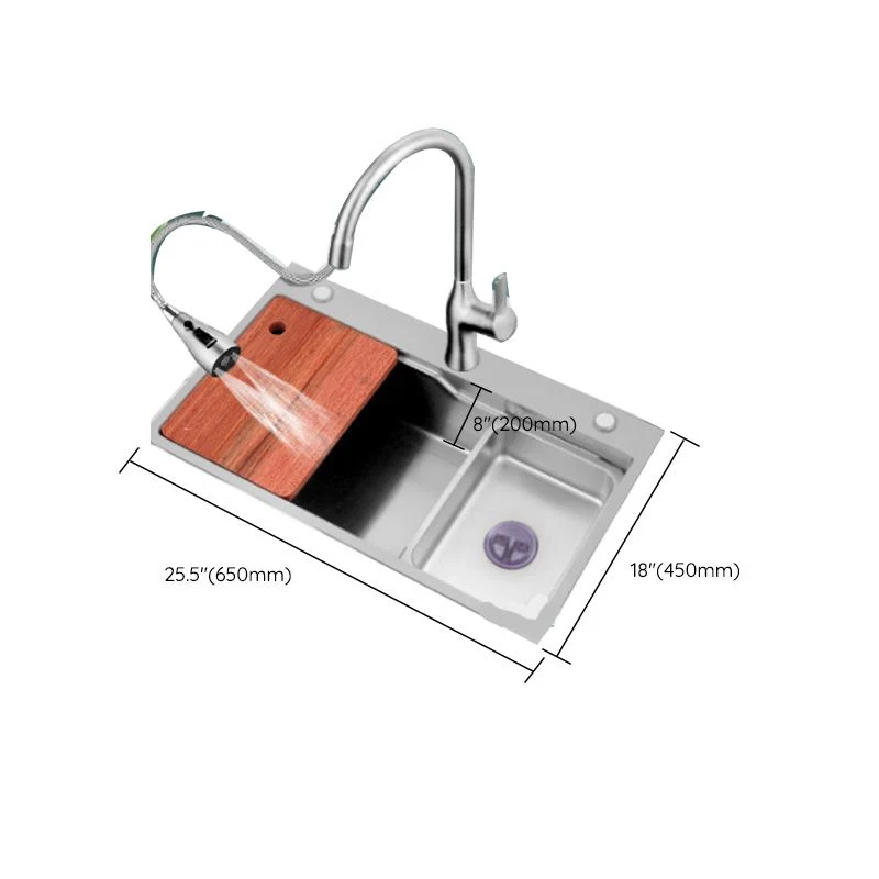 Niet-roestend Steel Kitchen Sink Contemporary Kitchen Sink Drain Assembly 24l