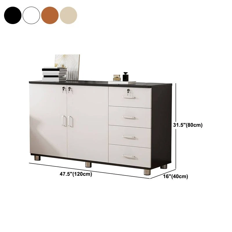 Nordic Style Cabinet Wood Lock and Storage Lateral File Cabinet 39l