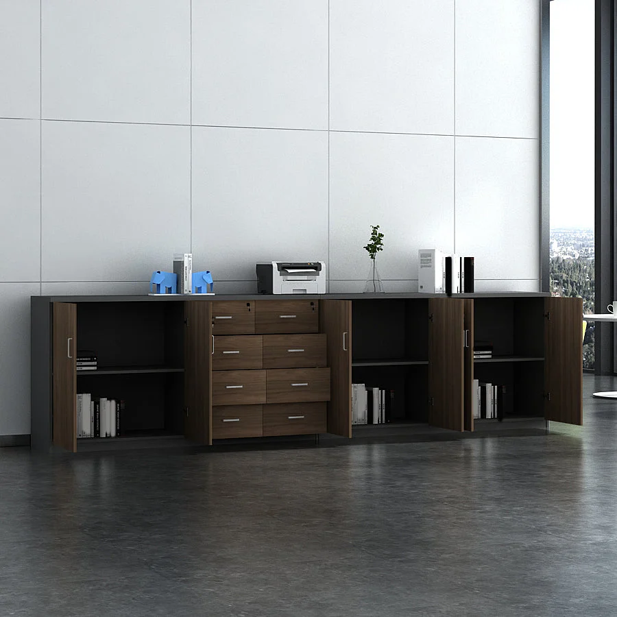 Nordic Style File Cabinet hout Frame Storage Lateral Filing Cabinet 31l
