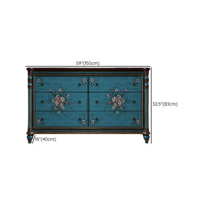 Ornate Traditional Dresser Wood Storage Chest Drawers Bedroom 39l