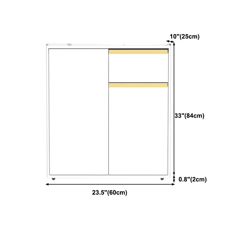 Parelmoer Modern Server Engineered Wood and Rubber Wood Cabinets Drawer 24l