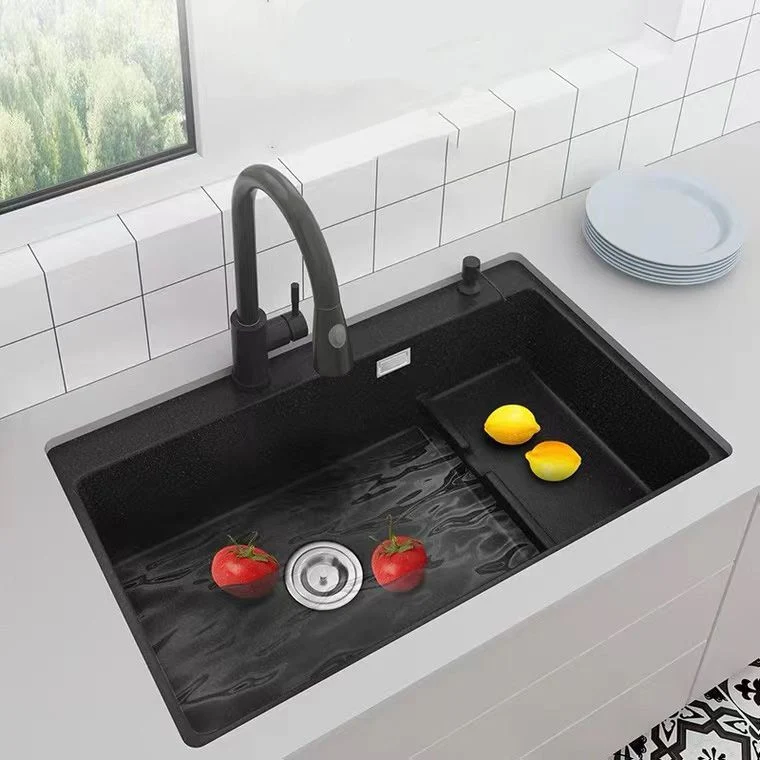Quartz Kitchen Sink Rectangular Kitchen Sink Drain Assembly 27l
