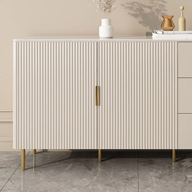 Rectangle Sintered Stone Sideboard Cabinet Kostbaar Storage Sideboard Drawers and Doors 47l