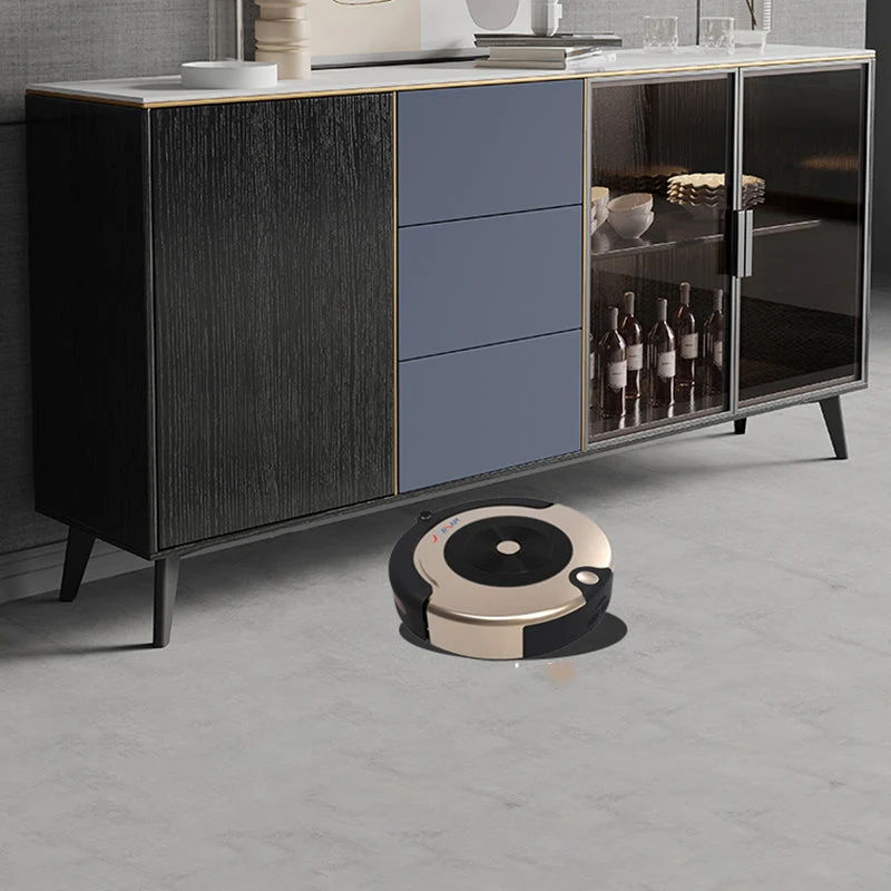 Rectangle Sintered Stone Sideboard Glam Storage Cabinet Drawers and Doors 47l