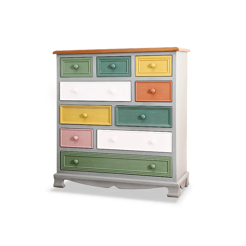 Retro Style Massief hout Storage Chest Dresser Bedroom Storage Chest Drawers 34l
