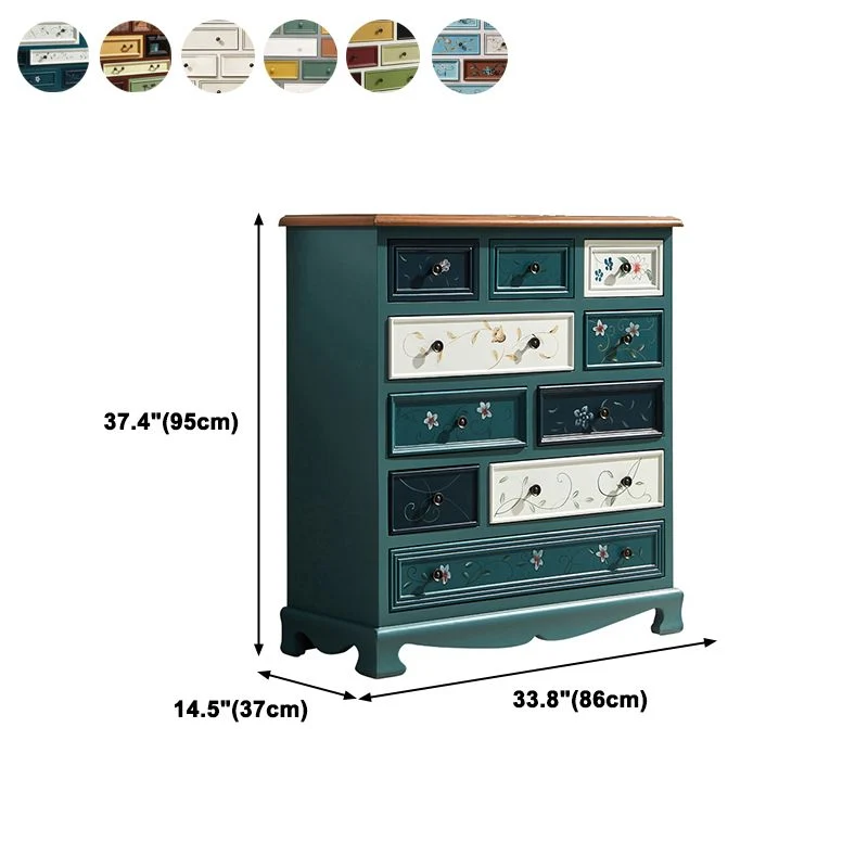 Retro Style Massief hout Storage Chest Dresser Bedroom Storage Chest Drawers 34l
