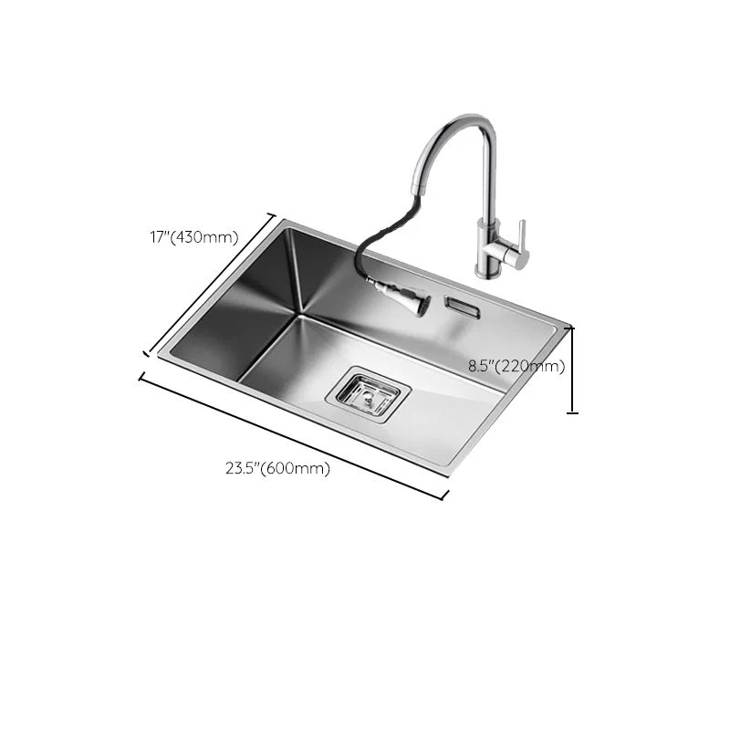 Roestvast Steel Kitchen Sink Overflow Hole Design Kitchen Sink Drain Assembly 17l