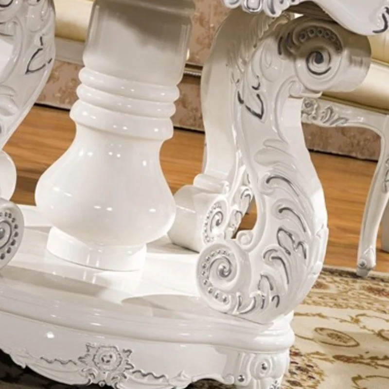 Round Shape Dining Site Table Marble Pedestal Dining Room Collection Turntable 47