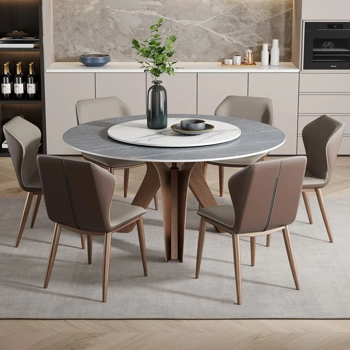Round Stone Furniture Luxe Style Tripod Base Dining Room Collection Turntable 47