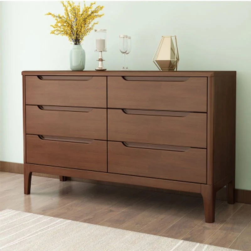 Rubberen Wood Storage Chest Dresser Modern Storage Chest Drawers Natural