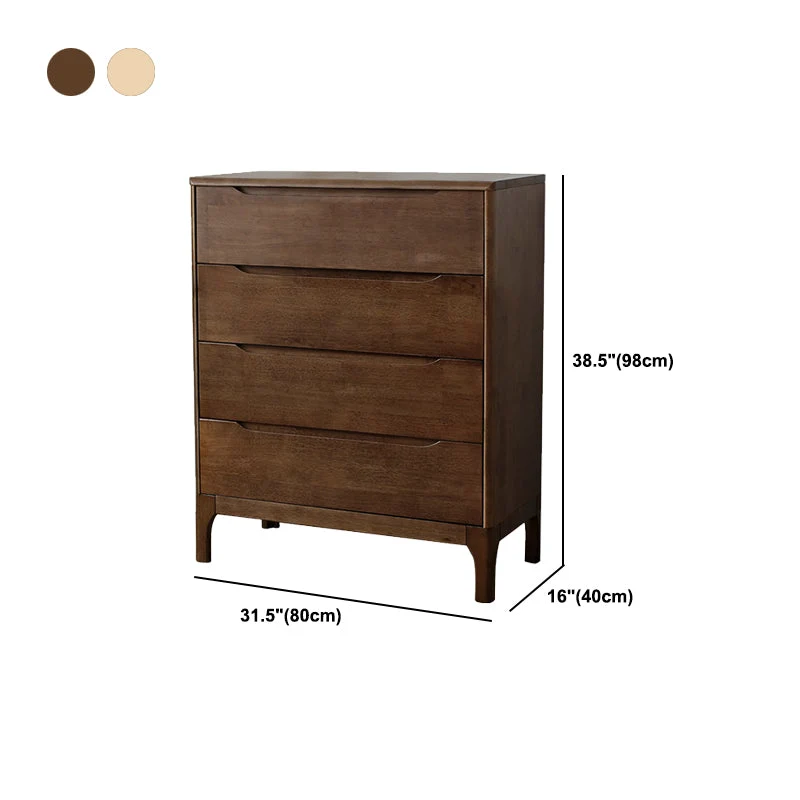 Rubberen Wood Storage Chest Dresser Modern Storage Chest Drawers Natural