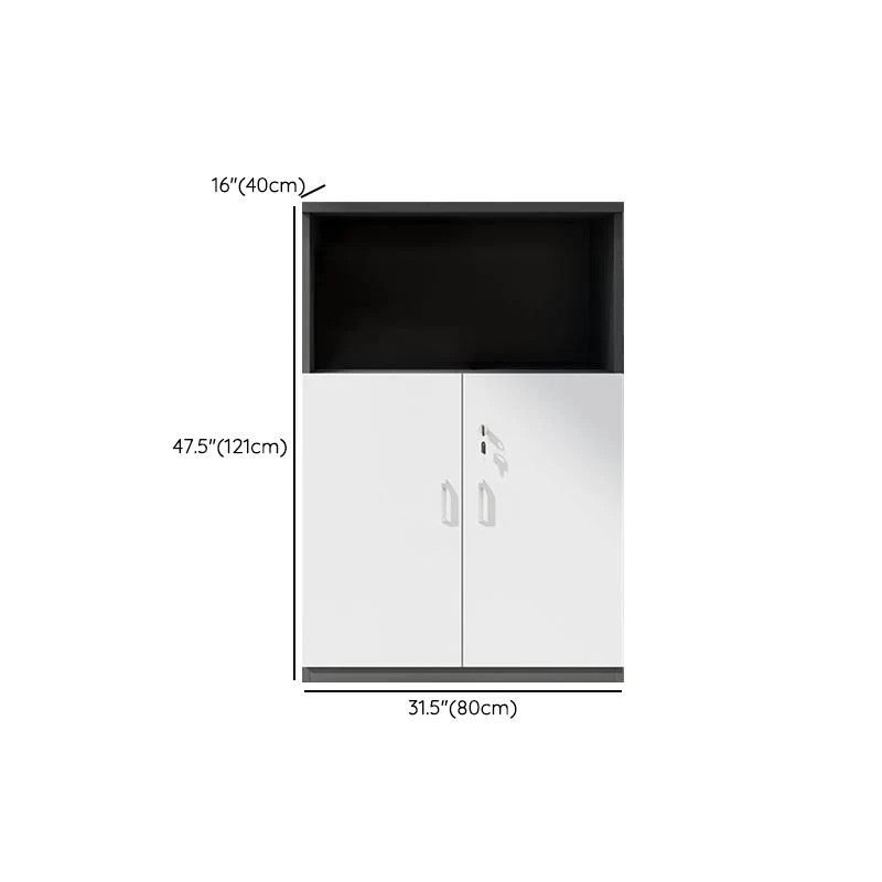 Scandinavian Style Lateral Filing Cabinet Wood Filing Cabinet Locking Storage 31l
