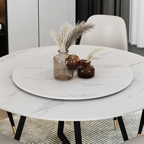 Sintered Stone Dining Table Round Eigentijds Dining Table Black Frame 31