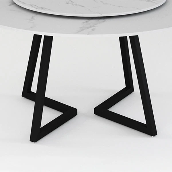 Sintered Stone Dining Table Round Eigentijds Dining Table Black Frame 31