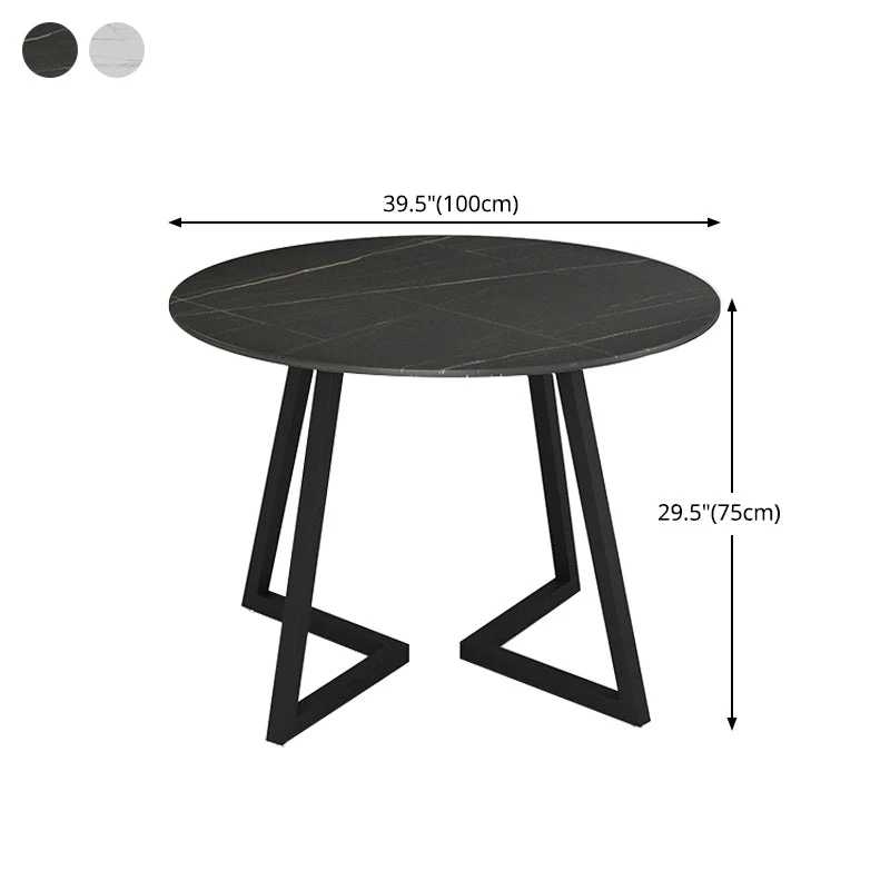 Sintered Stone Dining Table Round Eigentijds Dining Table Black Frame 31