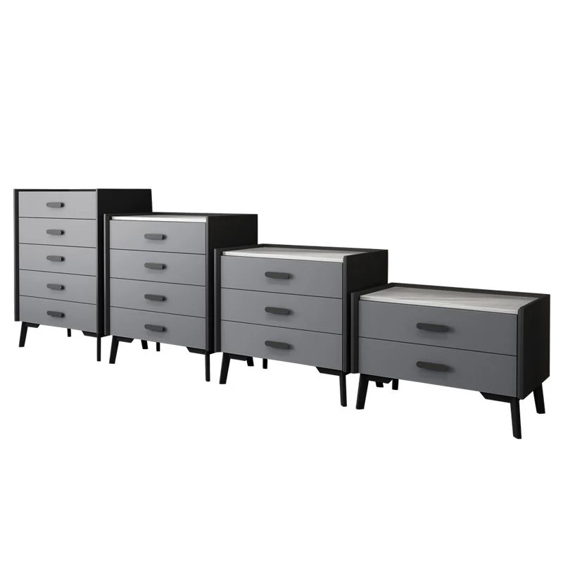 Slate Vertical Dresser Contemporain Wood Storage Chest 2 / 3 / 4 / 5 Drawers 20l