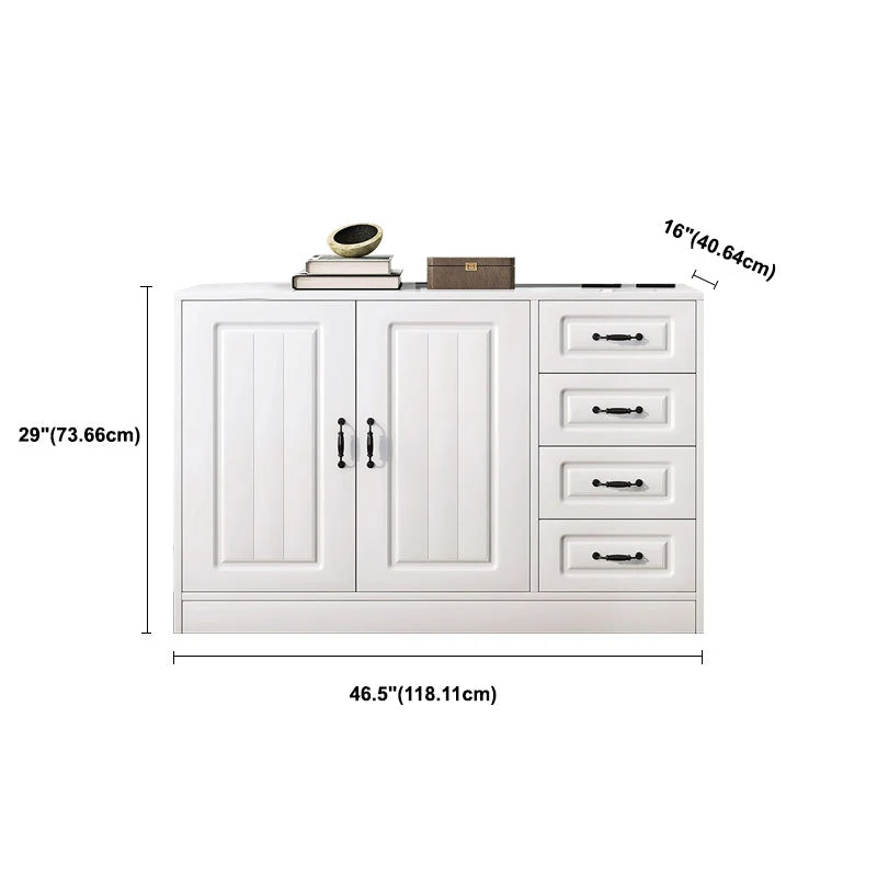Sneeuwwit Storage Chest Modern Style Wooden Storage Chest Dresser Drawers and Doors Https