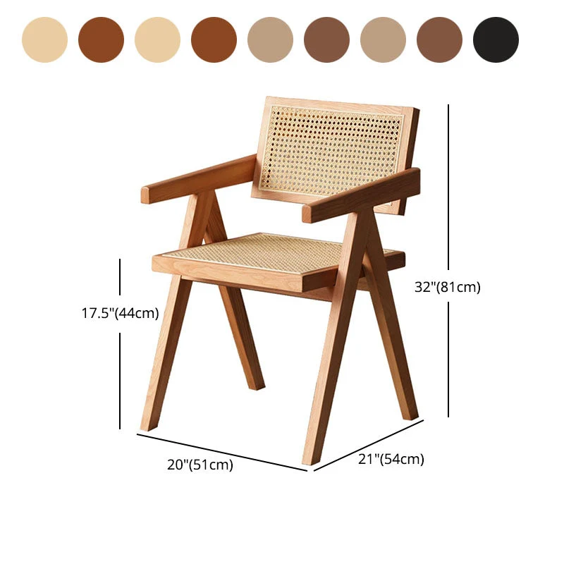 Solid Wood Dining Chairs Strak Kitchen Side Chairs Arm Light