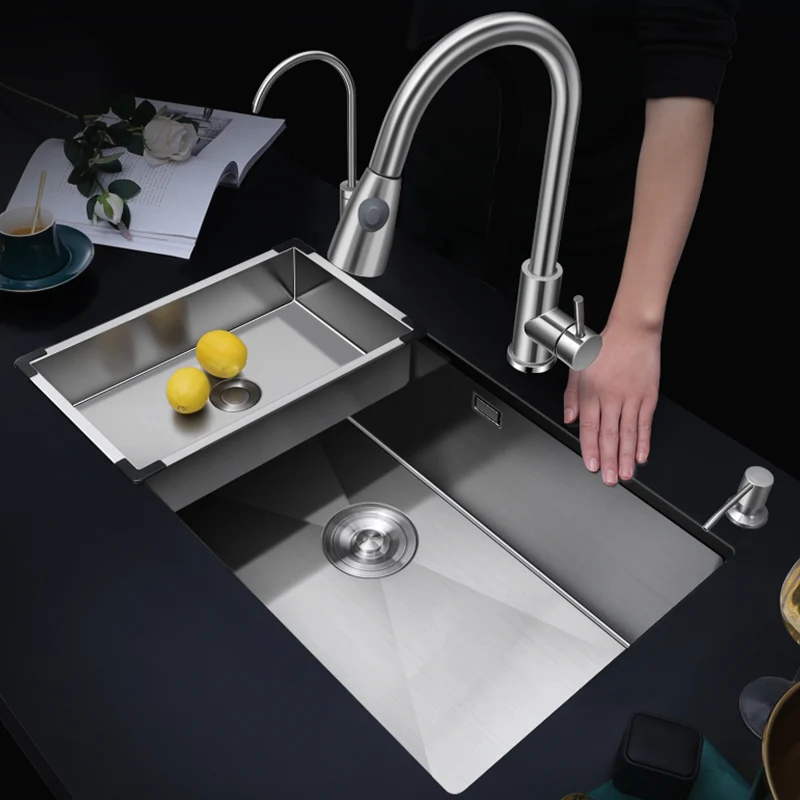 Solo Bowl Kitchen Sink Stainless Steel Kitchen Sink Drain Assembly 16