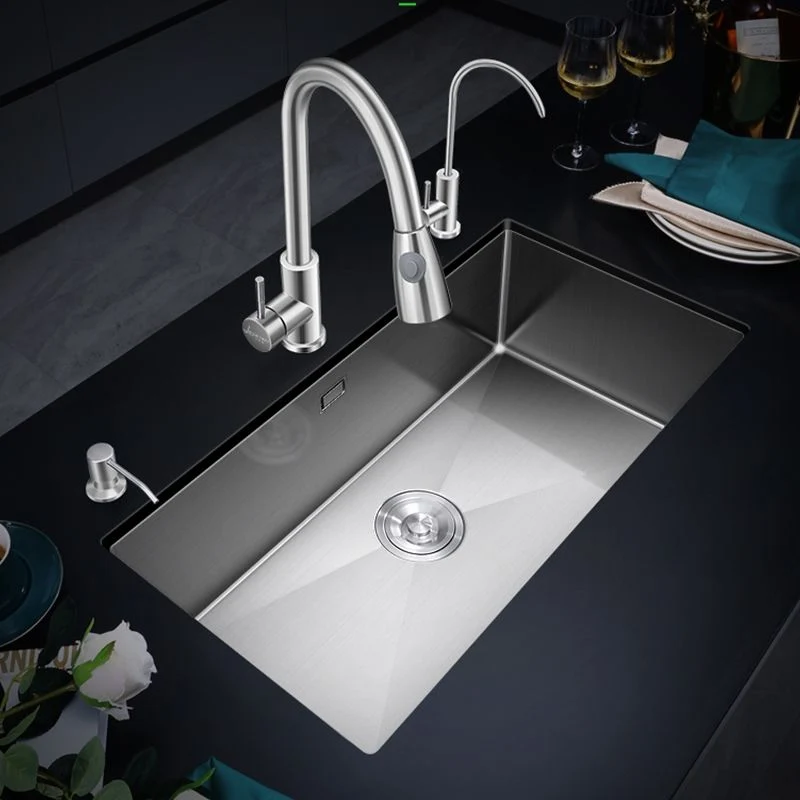 Solo Bowl Kitchen Sink Stainless Steel Kitchen Sink Drain Assembly 16