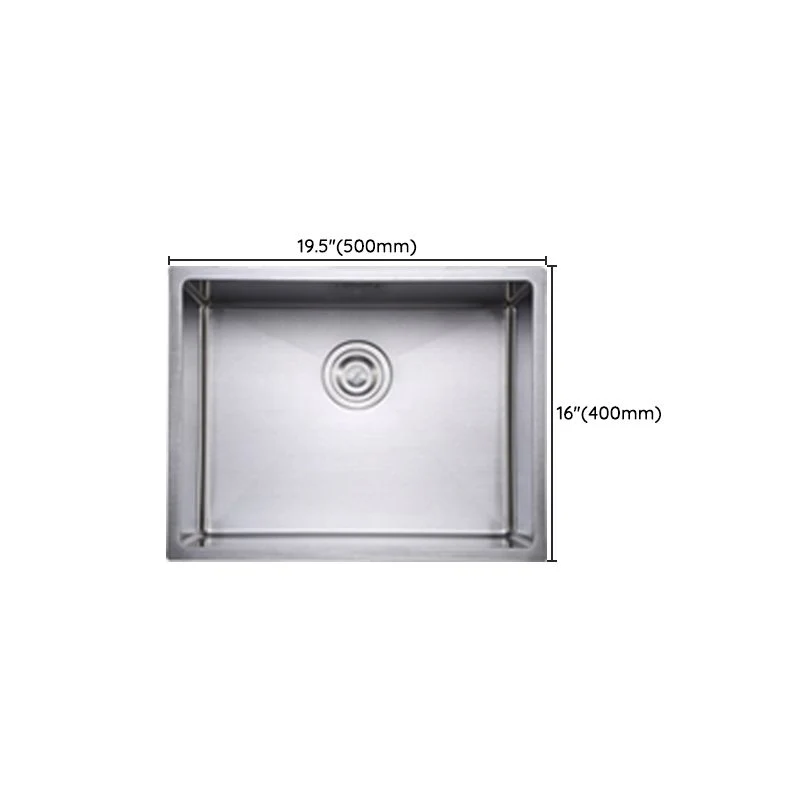 Solo Bowl Kitchen Sink Stainless Steel Kitchen Sink Drain Assembly 16