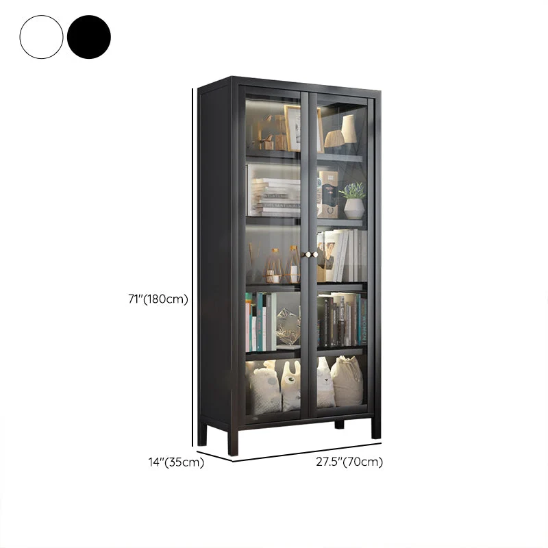 Standard Metalen Bookshelf Glam Closed Back Bookcase Cabinets 24