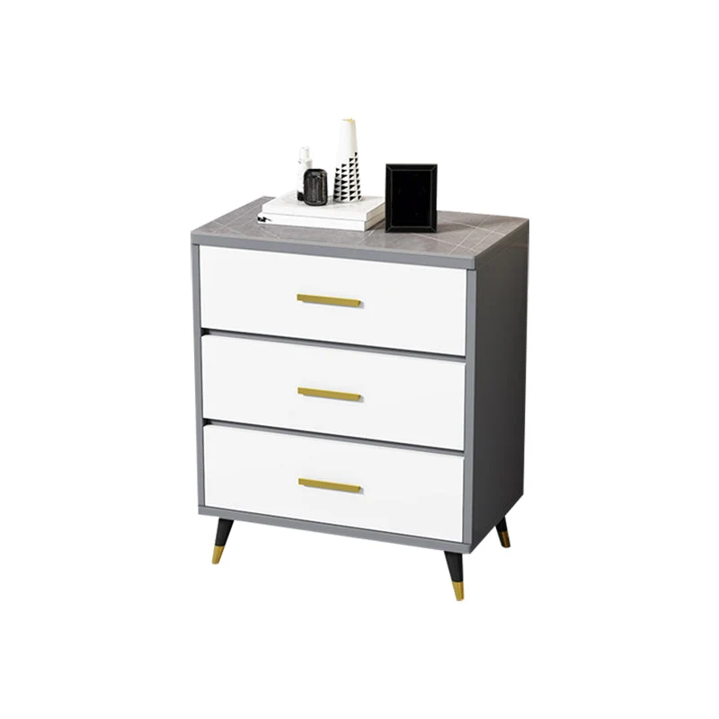 Stone Glam Storage Chest Bedroom Vertical Chest Drawers Black