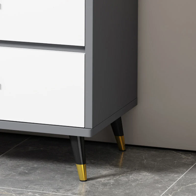Stone Glam Storage Chest Bedroom Vertical Chest Drawers Black