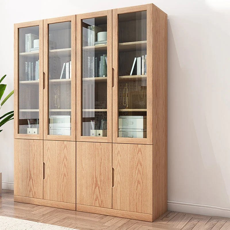Storage Contemporary File Cabinet Hout Frame Glass Doors Filing Cabinet 31