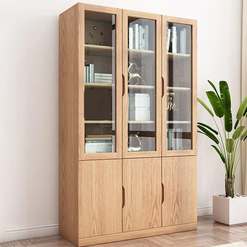 Storage Contemporary File Cabinet Hout Frame Glass Doors Filing Cabinet 31