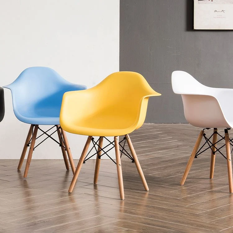 Strak Chairs Dining Arm Chairs Wooden Legs Kitchen Blue