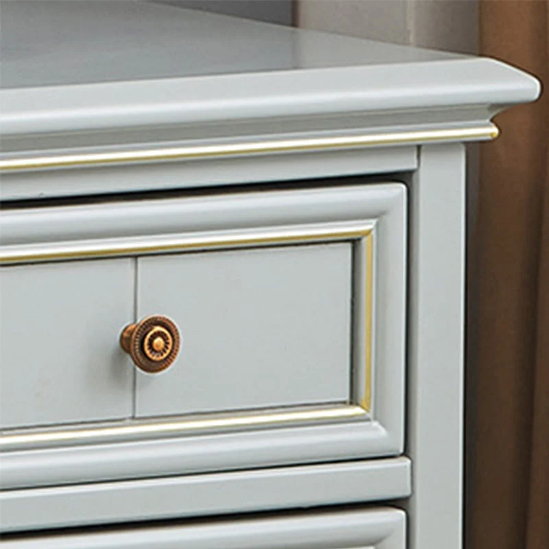 Strak Rectangle Side Cabinet Gray Wood Knobs Cabinet Drawer