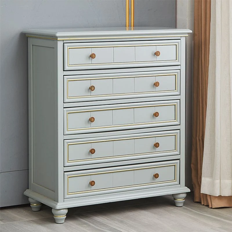 Strak Rectangle Side Cabinet Gray Wood Knobs Cabinet Drawer