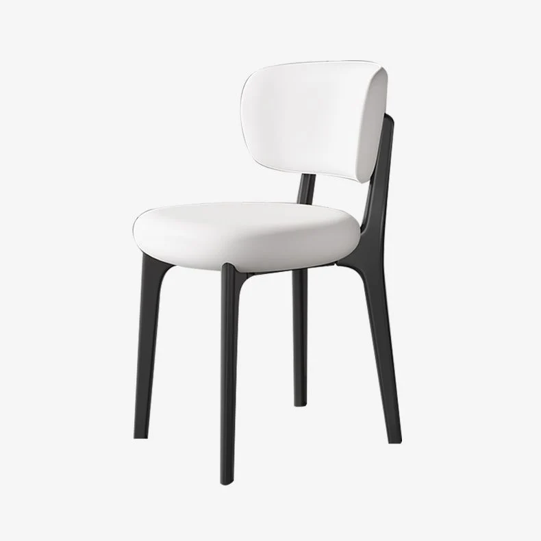 Strak Simple Side Chair Upholstered Kitchen Dining Chairs Wooden Base