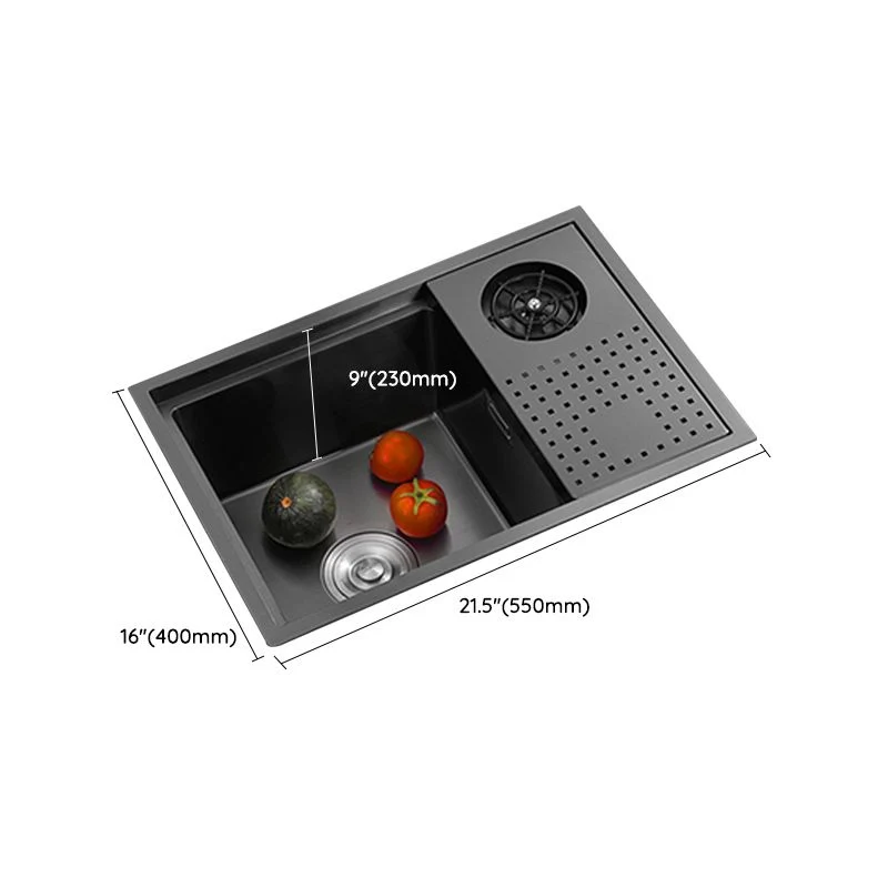 Strak Sink Overflow Hole Single Basin Kitchen Sink Drain Assembly 22l