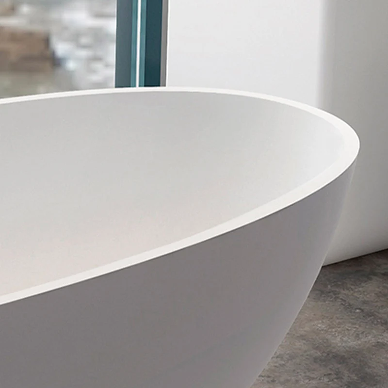 Strak Stone Bathtub Freestand Soaking Bathtub Drain Bath Tub Matte