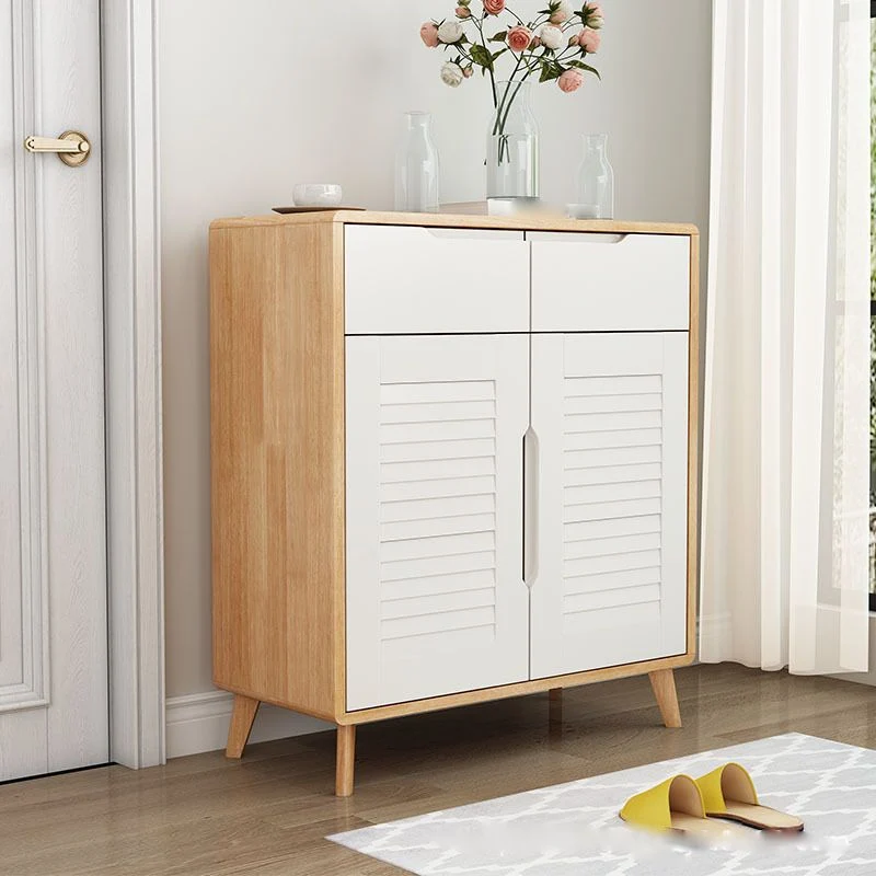 Strak Straight Legs Side Cabinet Wood Knobs Cabinet Drawer 24l