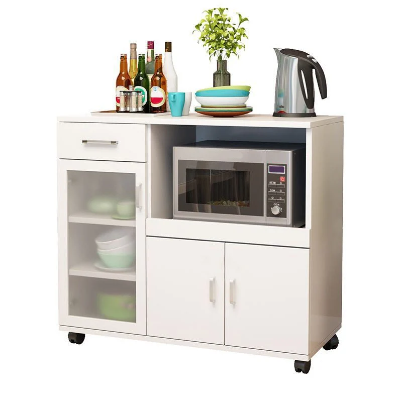 Strak Style Dinner Server Engineered Wood Server Open Storage 23l